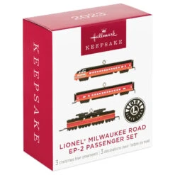 Hallmark Mini Lionel® Milwaukee Road EP-2 Passenger Ornaments, Set Of 3 -Ornament Shop Lionel Trains Milwaukee Road Cars Keepsake Ornaments 2299QXM9287 04