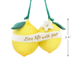 Hallmark Live Life With Zest! Porcelain Ornament -Ornament Shop Live Life With Zest Lemons Keepsake Ornament 1799QHX3057 03