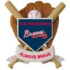 MLB Baseball Personalized Ornament, Braves™ -Ornament Shop MLB Baseball Personalized Ornament Braves 2499QHE1913B100 01