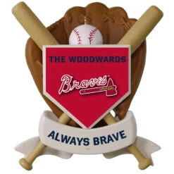 MLB Baseball Personalized Ornament, Braves™ 10 MLB Baseball Personalized Ornament, Braves™ -Ornament Shop MLB Baseball Personalized Ornament Braves 2499QHE1913B100 03