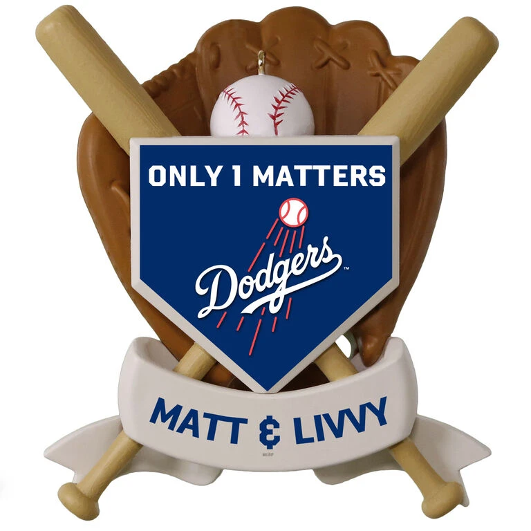 MLB Baseball Personalized Ornament, Dodgers™ 3 MLB Baseball Personalized Ornament, Dodgers™