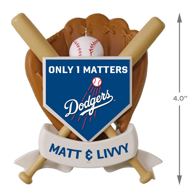 MLB Baseball Personalized Ornament, Dodgers™ 6 MLB Baseball Personalized Ornament, Dodgers™ - Image 4