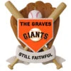 MLB Baseball Personalized Ornament, Giants™ -Ornament Shop MLB Baseball Personalized Ornament Giants 2499QHE1913B108 01