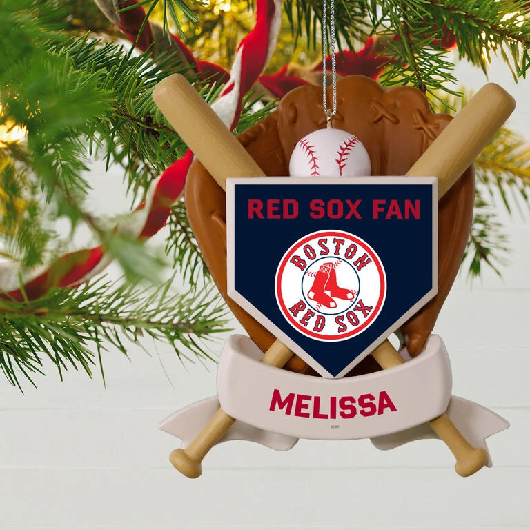 MLB Baseball Personalized Ornament, Red Sox™ 4 MLB Baseball Personalized Ornament, Red Sox™ - Image 2