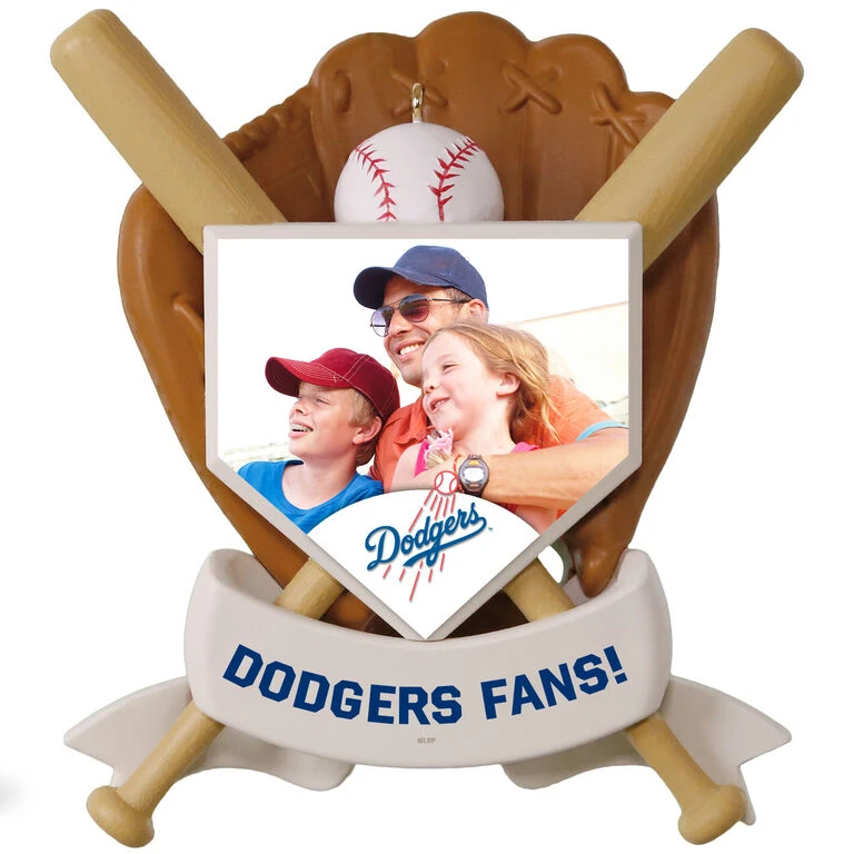 MLB Baseball Personalized Photo Ornament, Dodgers™ 3 MLB Baseball Personalized Photo Ornament, Dodgers™
