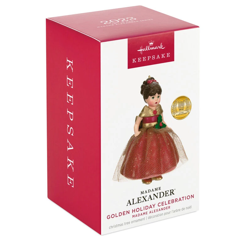Hallmark Madame Alexander Golden Holiday Celebration Ornament 6 Hallmark Madame Alexander Golden Holiday Celebration Ornament - Image 4