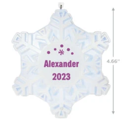 Hallmark Magic Sparkling Snowflake Block Text Personalized Ornament With Light -Ornament Shop Magic Sparkling Snowflake Block Text Personalized Keepsake Ornament With Light 2999QHE2010B2 03