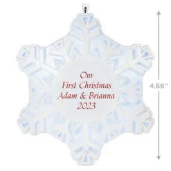 Hallmark Magic Sparkling Snowflake Script Text Personalized Ornament With Light -Ornament Shop Magic Sparkling Snowflake Script Text Personalized Keepsake Ornament With Light 2999QHE2010B1 03