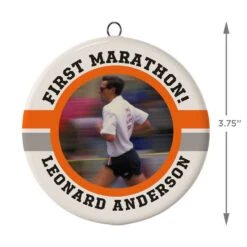 Marathon Ceramic Circle Personalized Photo Ornament -Ornament Shop Marathon Ceramic Circle Personalized Photo Ornament 1999QHE1711B104 03