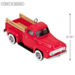 Hallmark Mini Lil' American Trucks 1954 Mercury M-100 2023 Metal Ornament, 0.75" -Ornament Shop Mercury M100 Truck Keepsake Ornament 1299QXM9159 03