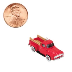 Hallmark Mini Lil' American Trucks 1954 Mercury M-100 2023 Metal Ornament, 0.75" -Ornament Shop Mercury M100 Truck Keepsake Ornament 1299QXM9159 07