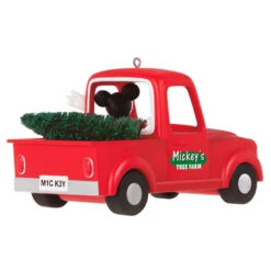 Hallmark Disney Mickey Mouse Mickey's Tree Farm 2023 Ornament -Ornament Shop Mickey Christmas Tree Truck Keepsake Ornament 1999QXD6677 06
