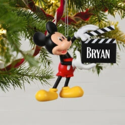 Hallmark Disney Mickey Mouse With Clapperboard Personalized Ornament 6 Hallmark Disney Mickey Mouse With Clapperboard Personalized Ornament -Ornament Shop Mickey Mouse Clapperboard Personalized Ornament 2499QHE1960B1 02