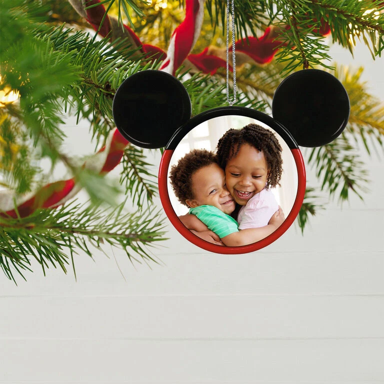 Hallmark Disney Mickey Mouse Ears Silhouette Personalized Photo Ornament 4 Hallmark Disney Mickey Mouse Ears Silhouette Personalized Photo Ornament - Image 2