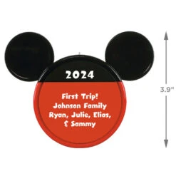 Hallmark Disney Mickey Mouse Ears Silhouette Text Personalized Ornament -Ornament Shop Mickey Mouse Ears Shape Text Personalized Ornament 2499QHE1962B1 03