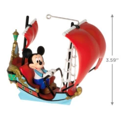 Hallmark Disney Peter Pan's Flight Off To Never Land! Ornament -Ornament Shop Mickey Peter Pan Pirate Ship Keepsake Ornament 2199QXD6569 03