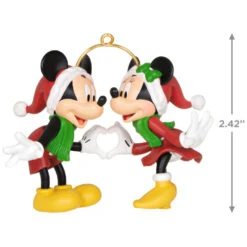 Hallmark Disney Mickey And Minnie A Season Of Love Ornament -Ornament Shop Mickey and Minnie Hands Heart Keepsake Ornament 2099QXD6667 03