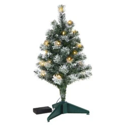 Hallmark Mini Flocked Pre-Lit Christmas Tree, 18.75" 7 Hallmark Mini Flocked Pre-Lit Christmas Tree, 18.75" -Ornament Shop Miniature Flocked PreLit Keepsake Christmas Tree 2999QSB6339 06