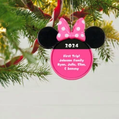 Hallmark Disney Minnie Mouse Ears Silhouette Text Personalized Ornament -Ornament Shop Minnie Mouse Ears Shape Text Personalized Ornament 2499QHE1963B1 02