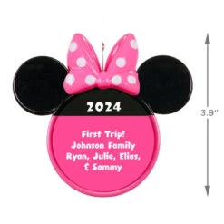Hallmark Disney Minnie Mouse Ears Silhouette Text Personalized Ornament -Ornament Shop Minnie Mouse Ears Shape Text Personalized Ornament 2499QHE1963B1 03