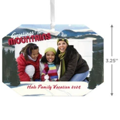 Hallmark Mountain Vacation Personalized Text And Photo Metal Ornament 7 Hallmark Mountain Vacation Personalized Text And Photo Metal Ornament -Ornament Shop Mountain Vacation Personalized Christmas Ornament 1OFM1001B9 03