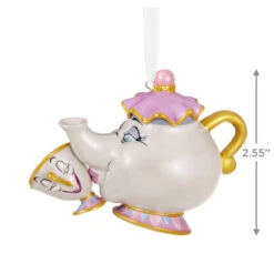 Hallmark Disney Beauty And The Beast A Mother's Love Porcelain Ornament -Ornament Shop Mrs. Potts and Chip Keepsake Ornament 2499QHX3109 03