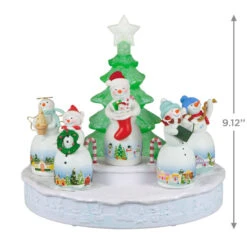 Hallmark Snowtop Lodge Christmas Concert Tabletop Decoration With Light And Sound -Ornament Shop Musical Snowmen Ornaments Keepsake Decoration 1QFM3929 03