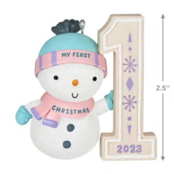 Hallmark My First Christmas Snowman 2023 Ornament -Ornament Shop My 1st Christmas Snowman Keepsake Ornament 1699QGO2739 03