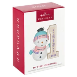 Hallmark My First Christmas Snowman 2023 Ornament -Ornament Shop My 1st Christmas Snowman Keepsake Ornament 1699QGO2739 04