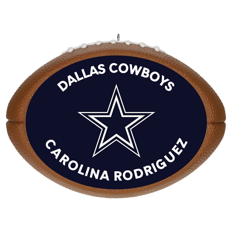 Hallmark NFL Football Dallas Cowboys Text Personalized Ornament 3 Hallmark NFL Football Dallas Cowboys Text Personalized Ornament