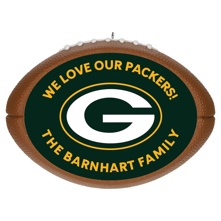 Hallmark NFL Football Green Bay Packers Text Personalized Ornament 3 Hallmark NFL Football Green Bay Packers Text Personalized Ornament