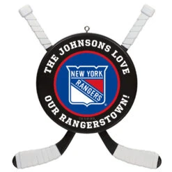 NHL Hockey Personalized Ornament, New York Rangers®