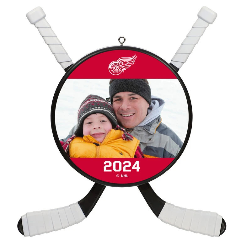 NHL Hockey Personalized Photo Ornament, Detroit Red Wings® 3 NHL Hockey Personalized Photo Ornament, Detroit Red Wings®