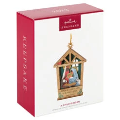Hallmark A Child Is Born Nativity Papercraft Ornament -Ornament Shop Nativity Scene Wood and Paper Keepsake Ornament 1999QGO2759 04
