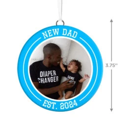 Hallmark New Dad Personalized Text And Photo Ceramic Ornament 7 Hallmark New Dad Personalized Text And Photo Ceramic Ornament -Ornament Shop New Dad Personalized Round Ceramic Ornament 1999QHE1711B28 03