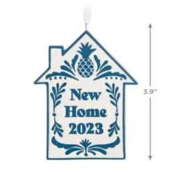 Hallmark New Home 2023 Porcelain Ornament -Ornament Shop New Home Blue and White House Keepsake Ornament 1799QHX3039 03