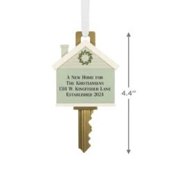 Hallmark New Home Key Personalized Ornament -Ornament Shop New Home Key Personalized Christmas Ornament 2499QHE2204B1 03