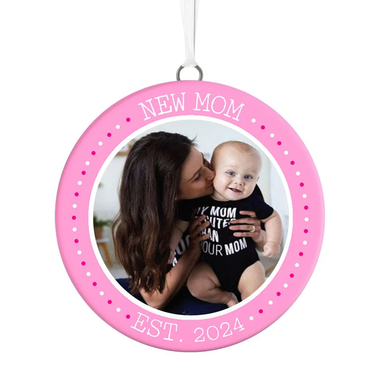 Hallmark New Mom Personalized Text And Photo Ceramic Ornament 3 Hallmark New Mom Personalized Text And Photo Ceramic Ornament