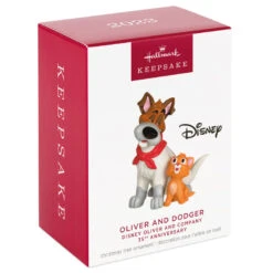 Hallmark Disney Oliver And Company 35th Anniversary Oliver And Dodger Ornament -Ornament Shop Oliver and Company Dog and Cat Keepsake Ornament 1899QXD6559 04