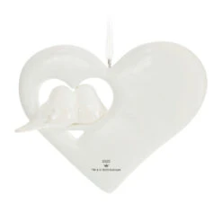 Hallmark Our First Christmas Birds In Heart 2023 Porcelain Ornament 13 Hallmark Our First Christmas Birds In Heart 2023 Porcelain Ornament -Ornament Shop Our 1st Christmas Birds in Heart Keepsake Ornament 2299QGO2877 06