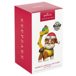 Hallmark Paw Patrol™ Rubble's Special Delivery Ornament -Ornament Shop Paw Patrol Rubble Keepsake Ornament 1899QXI7349 04
