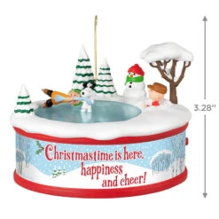 Hallmark The Peanuts® Gang Christmastime Is Here Musical Ornament With Motion -Ornament Shop Peanuts Gang Ice Skating Keepsake Ornament 3999QXI7037 03