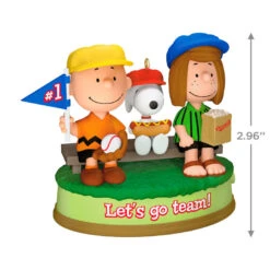 Hallmark The Peanuts® Gang Batter Up! Musical Ornament -Ornament Shop Peanuts Gang Watching Baseball Keepsake Ornament 3299QXI7059 03