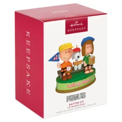 Hallmark The Peanuts® Gang Batter Up! Musical Ornament -Ornament Shop Peanuts Gang Watching Baseball Keepsake Ornament 3299QXI7059 04