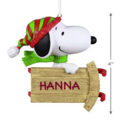 Hallmark Peanuts® Sledding With Snoopy Personalized Ornament 10 Hallmark Peanuts® Sledding With Snoopy Personalized Ornament -Ornament Shop Peanuts Snoopy With Sled Personalized Keepsake Ornament 2499QHE2002B1 03