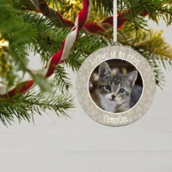 Hallmark Pet Memorial Personalized Text And Photo Ceramic Ornament -Ornament Shop Pet Memorial Personalized Round Ceramic Ornament 1999QHE1711B32 02