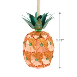 Pineapple Premium Metal Hallmark Ornament -Ornament Shop Pineapple Metal Christmas Ornament 1HDL2146 03