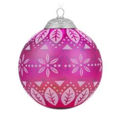 Hallmark Christmas Commemorative 2023 Glass Ball Ornament -Ornament Shop Pink Glass Ball 2023 Keepsake Ornament 2299QXR8127 06