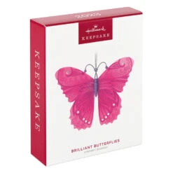 Hallmark Brilliant Butterflies Ornament 11 Hallmark Brilliant Butterflies Ornament -Ornament Shop Pink and Purple Butterfly Keepsake Ornament 1799QXR8077 04