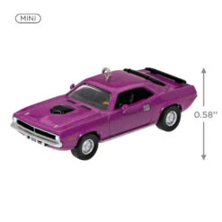 Hallmark Mini Lil' Classic Cars 1970 Plymouth Hemi® 'Cuda 2023 Metal Ornament, 0.58" -Ornament Shop Plymouth Hemi Cuda Car Keepsake Ornament 1299QXM9157 03